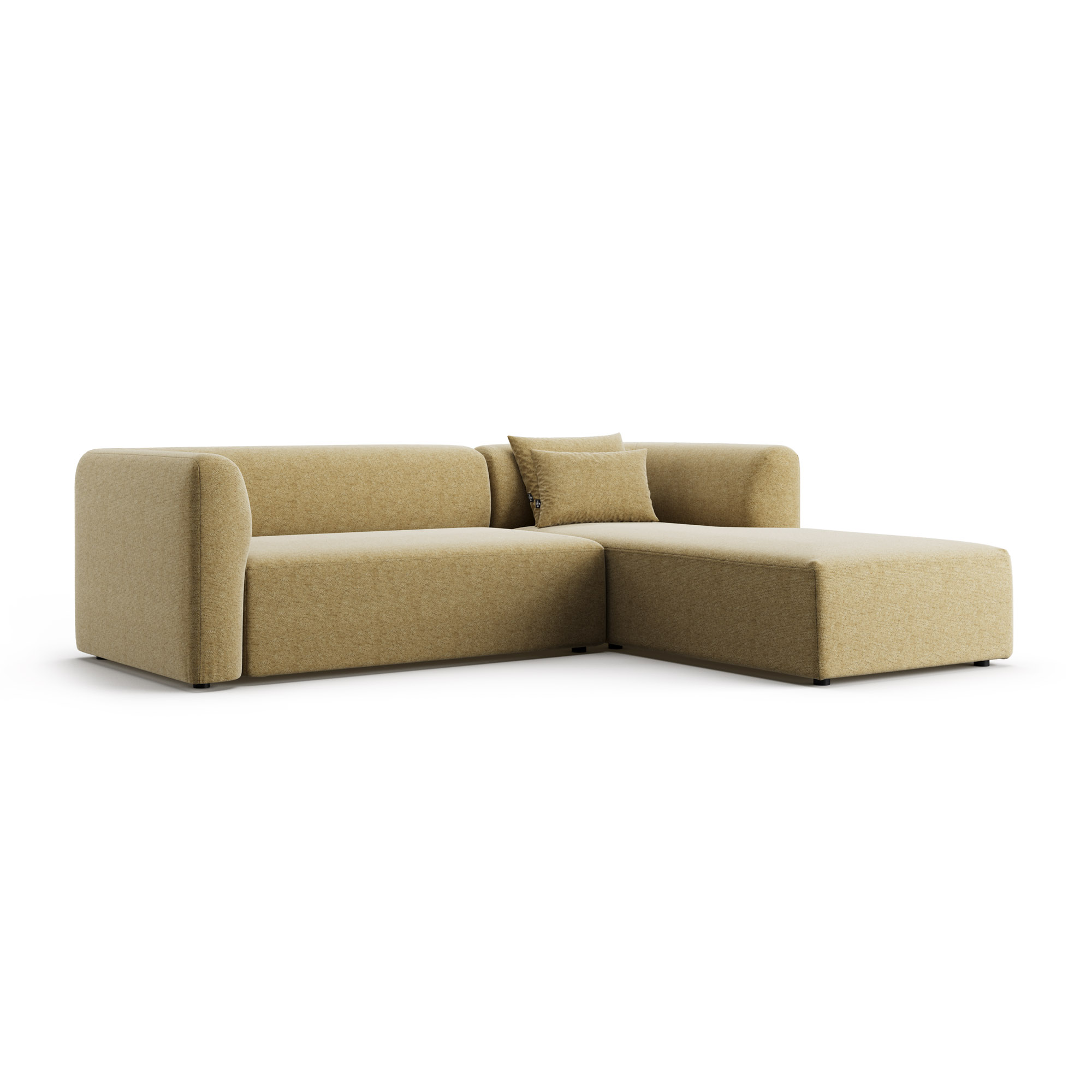 Sofá Sky com Chaise Longue em Amarelo - JLeal (1) Sofa Sky Com Chaise Longue Em Amarelo Jleal 1