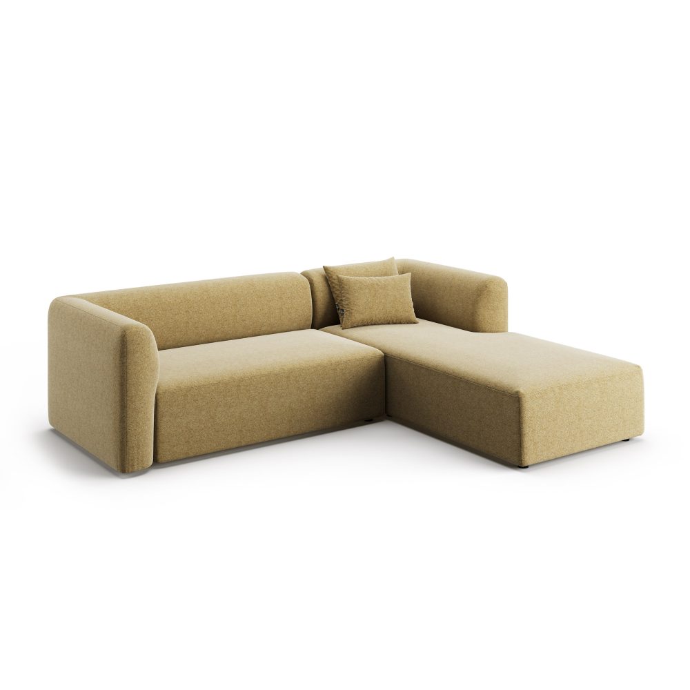Sofa Sky Com Chaise Longue Em Amarelo Jleal 11