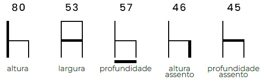 Dimensoes Da Cadeira Nera Jleal Estofo