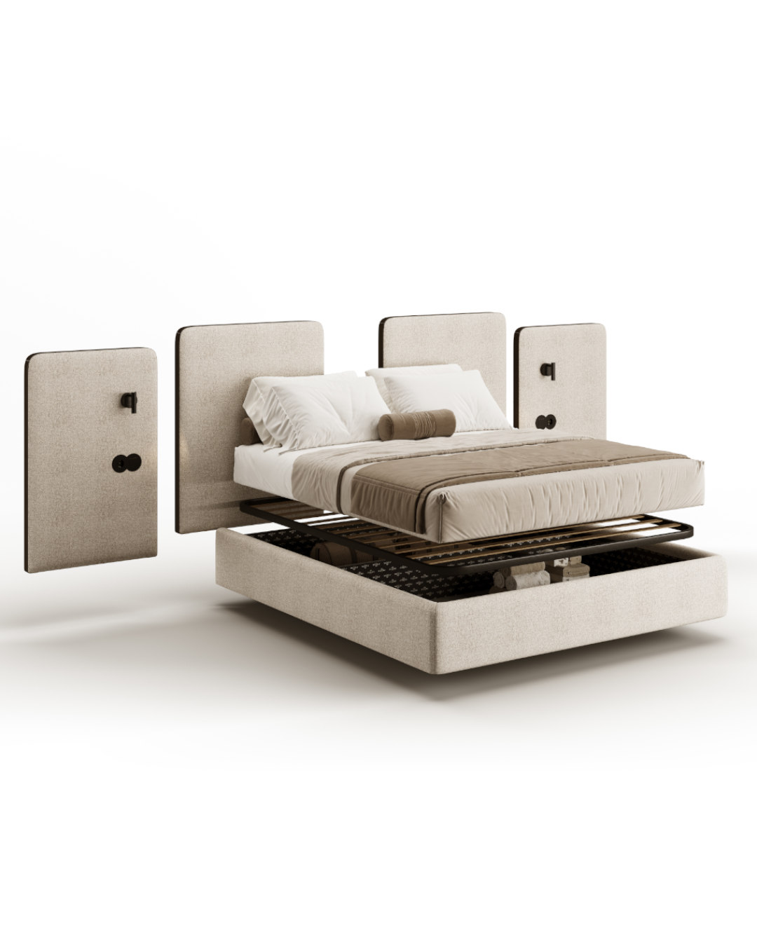 Ficheiros 3D Camas Banquetas Puffs Mesas De Cabeceira Jleal Estofo 1